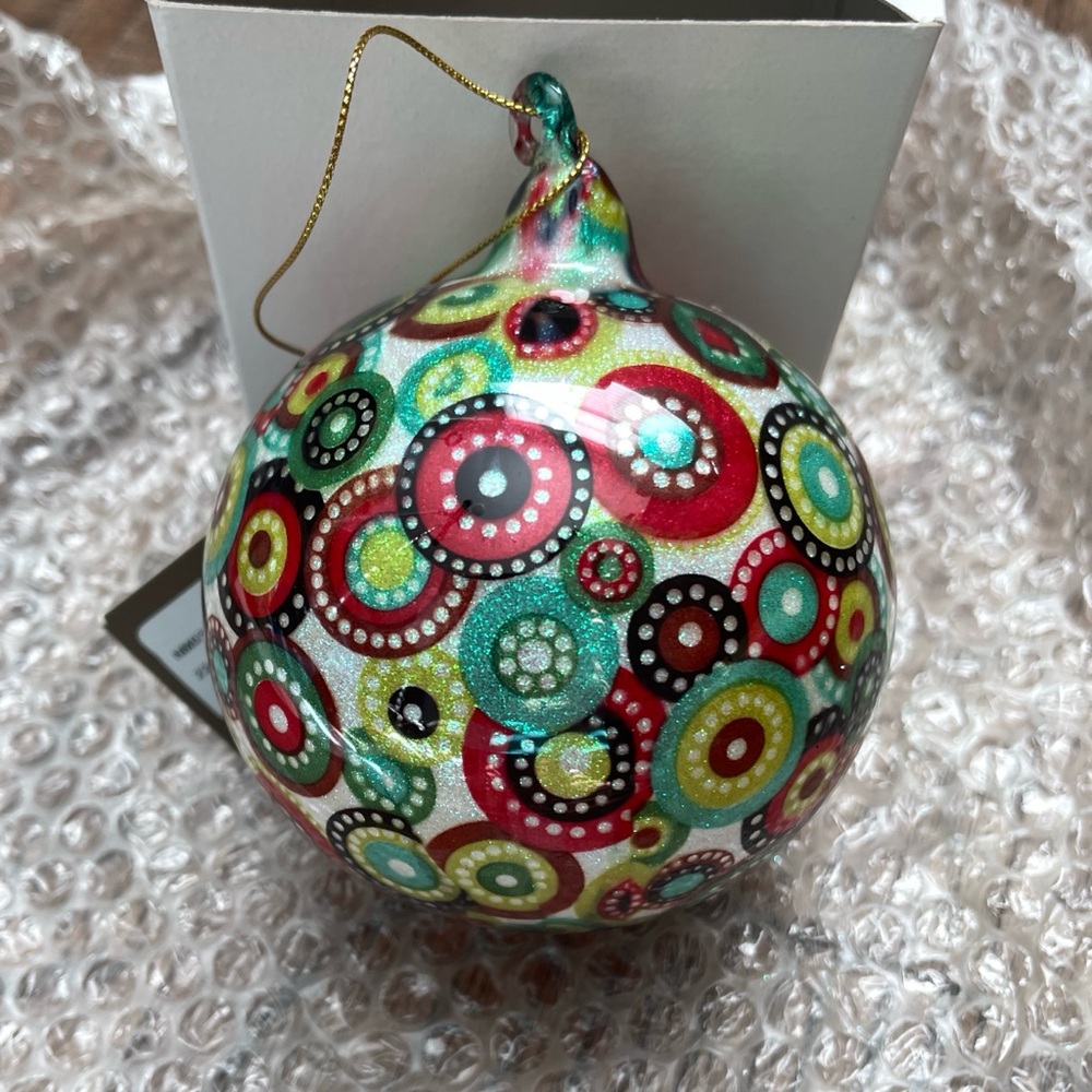 Jim Marvin Collection Winward Beautiful Multicolor Glass Holiday Ornament NWT - Picture 9 of 10
